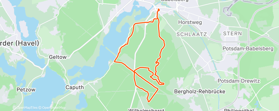 Map of the activity, Morning Trail Run
