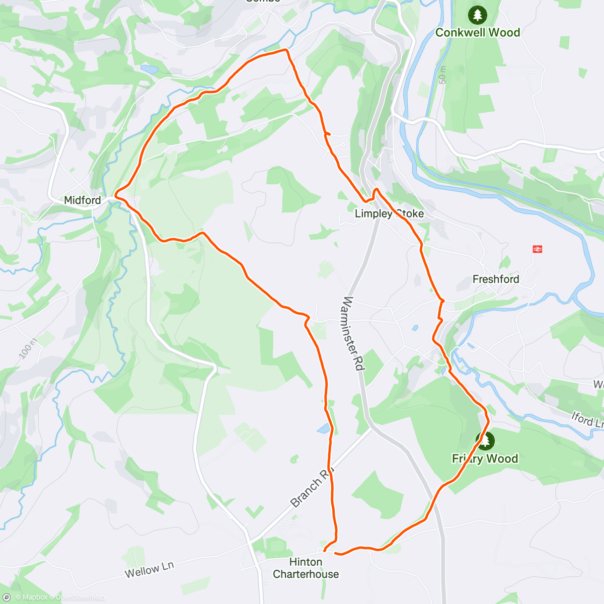 Map of the activity, Morning Trail Run