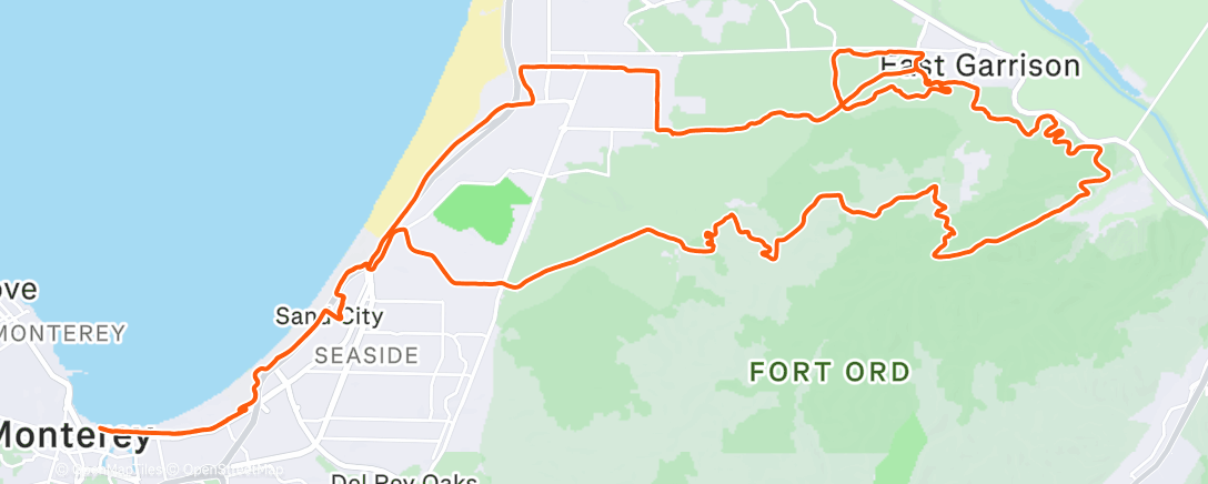 Map of the activity, Hypothermia setting in.
