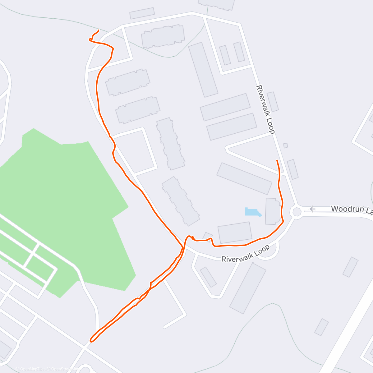 Map of the activity, Night Run