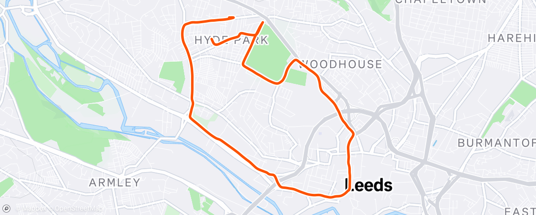 Mapa da atividade, Evening Run