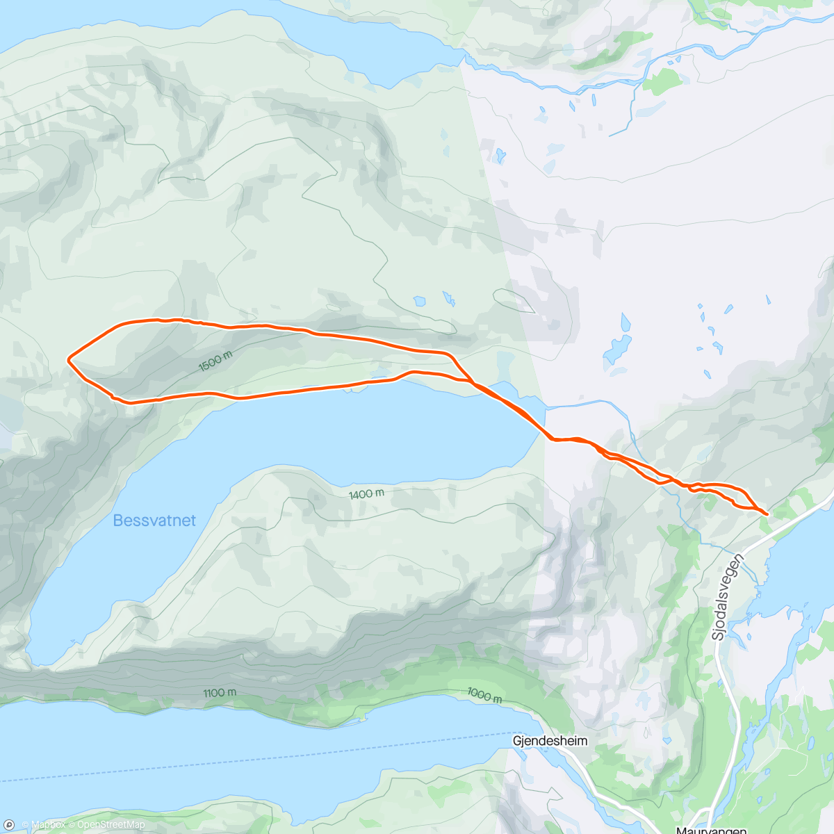Map of the activity, Bukkehøe