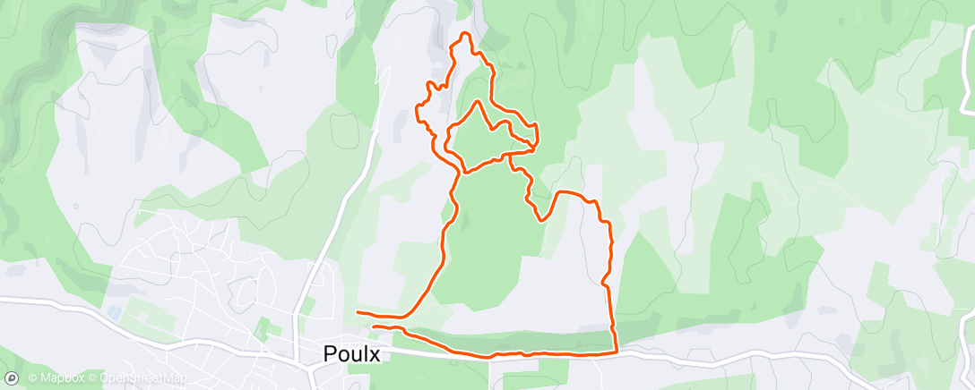 Map of the activity, Afternoon Trail Run