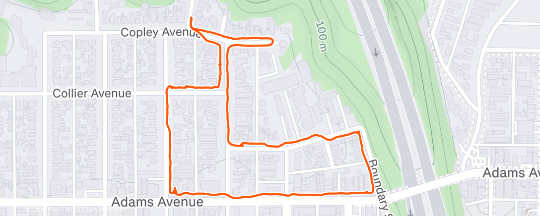 Map of the activity, Morning Walk