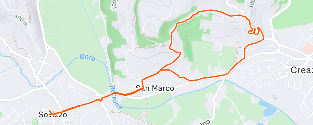 Map of the activity, Rucking