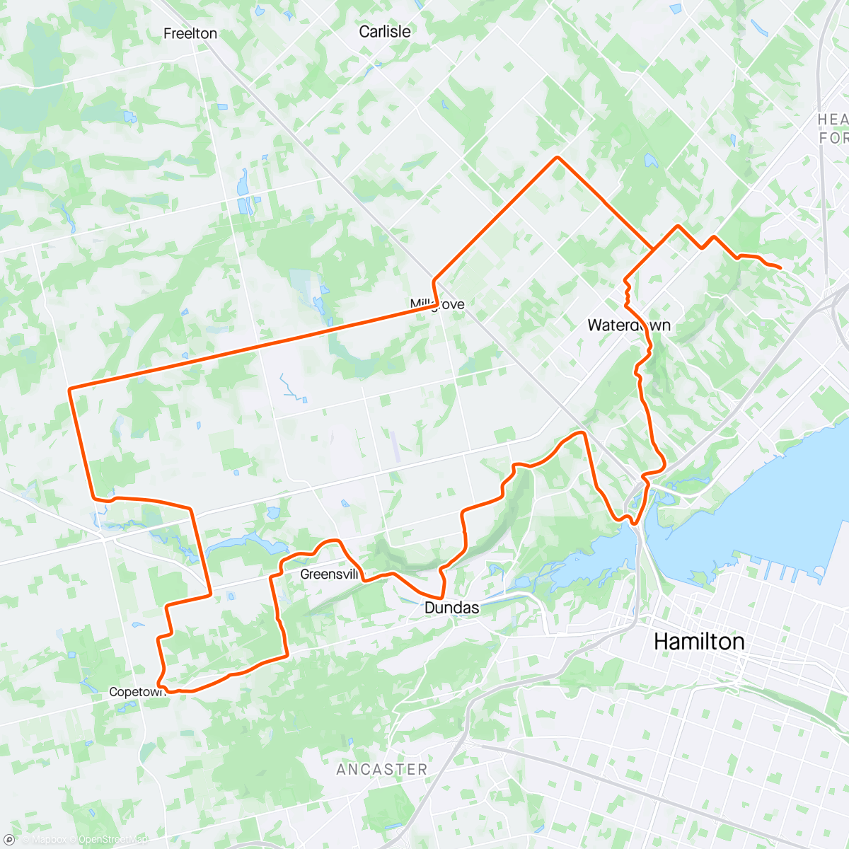 Map of the activity, Hills, with JohnK