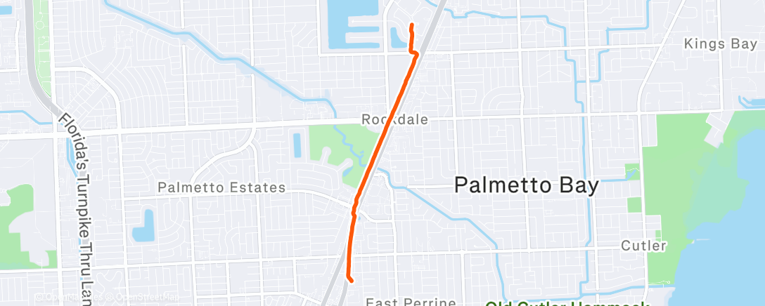 Map of the activity, Afternoon Run