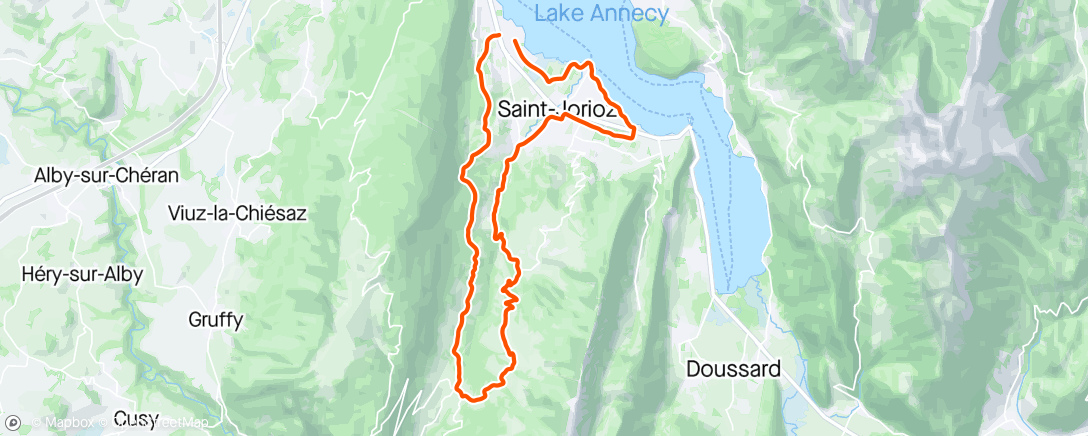 Map of the activity, Gravel + Col de Leschaux