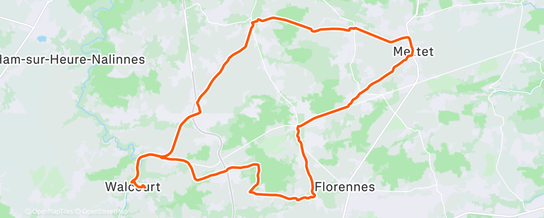 Map of the activity, Recovery ride