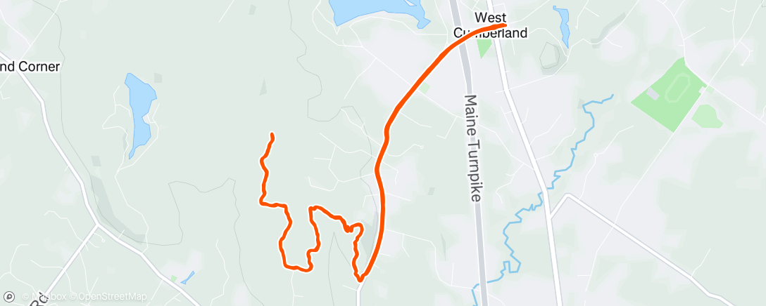 Map of the activity, Afternoon Run