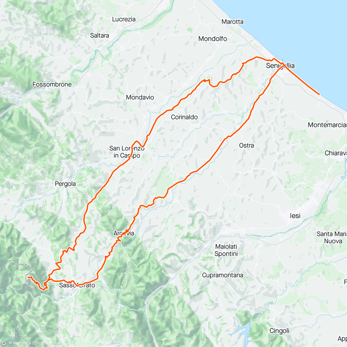 アクティビティ「Montelago」の地図