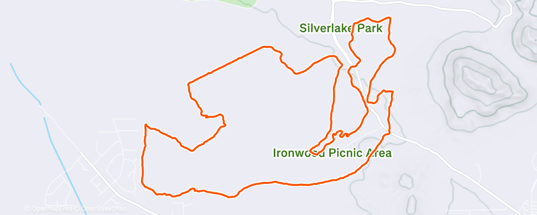 Map of the activity, Tucson 10er lap five