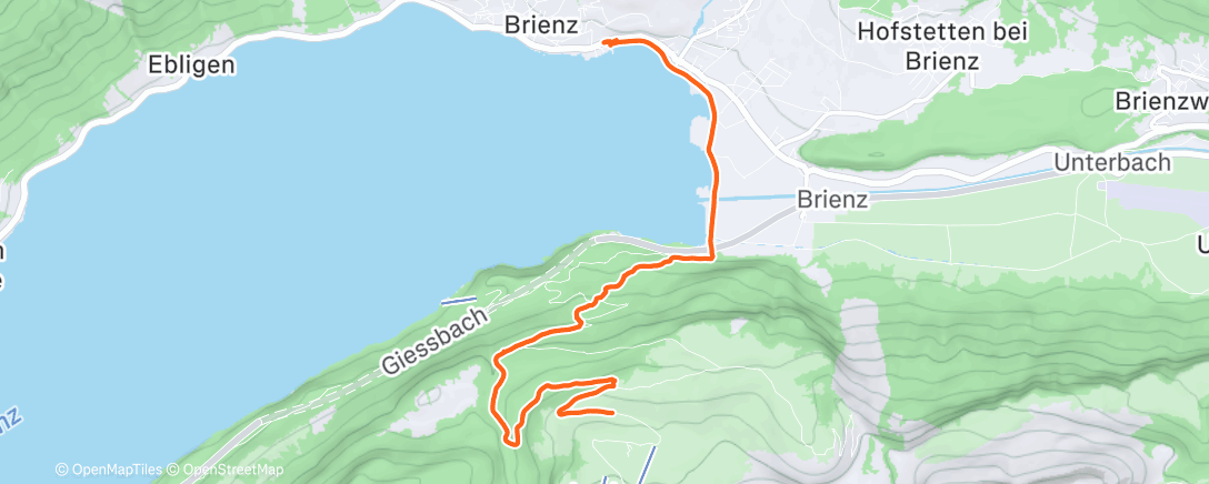 Map of the activity, Morning Hike