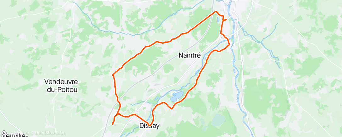 Map of the activity, Lunch Ride