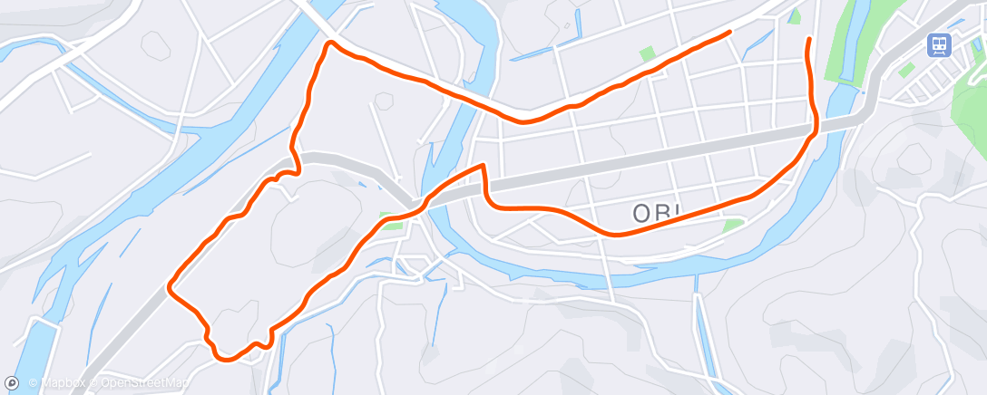 Map of the activity, Just kept a comfortable pace, not pushing. GPS worked fine for the first 2/3 then got drunk it seems (I was along the river)