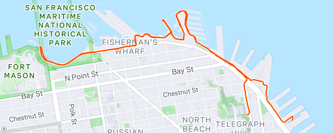 Map of the activity, Afternoon Run