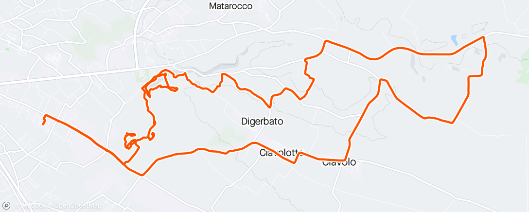 Map of the activity, Mtb Peppe Carpino