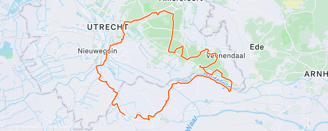 Map of the activity, Morning Ride