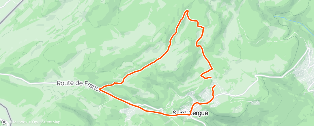 Map of the activity, Forest run