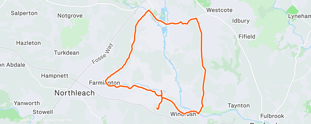 Map of the activity, Afternoon Ride