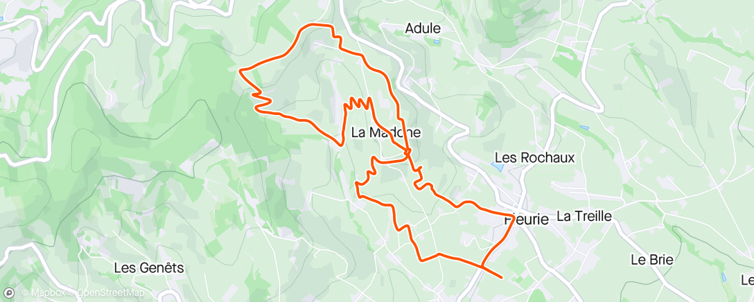 Map of the activity, Trail de Fleurie 9km , 6ème/326