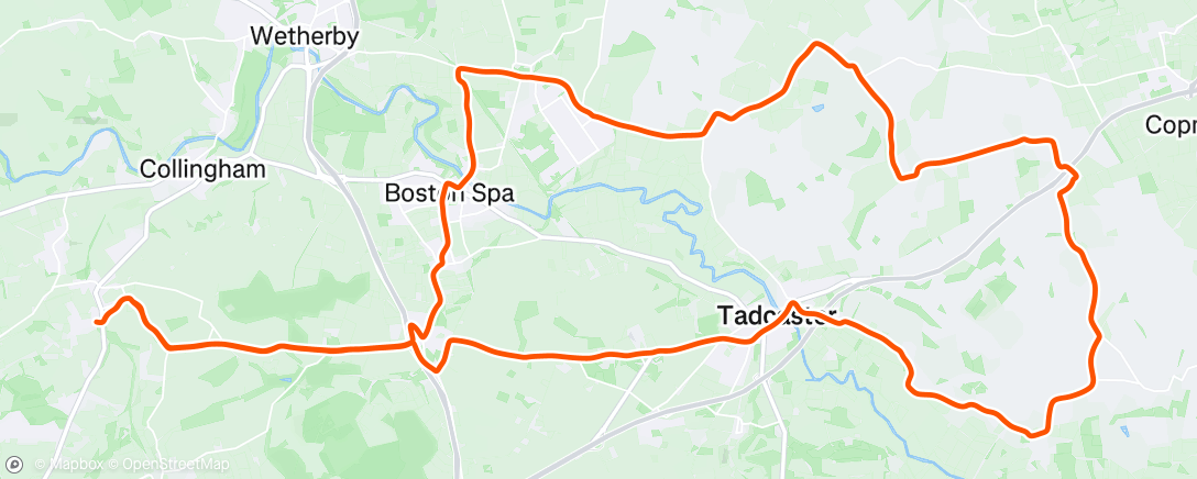 Map of the activity, Sluggish post virus Tadcaster loop