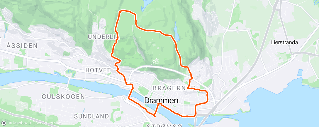 Map of the activity, Morgentur i Drammensmarka 🏃🏼