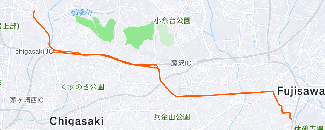 Map of the activity, 朝のライド