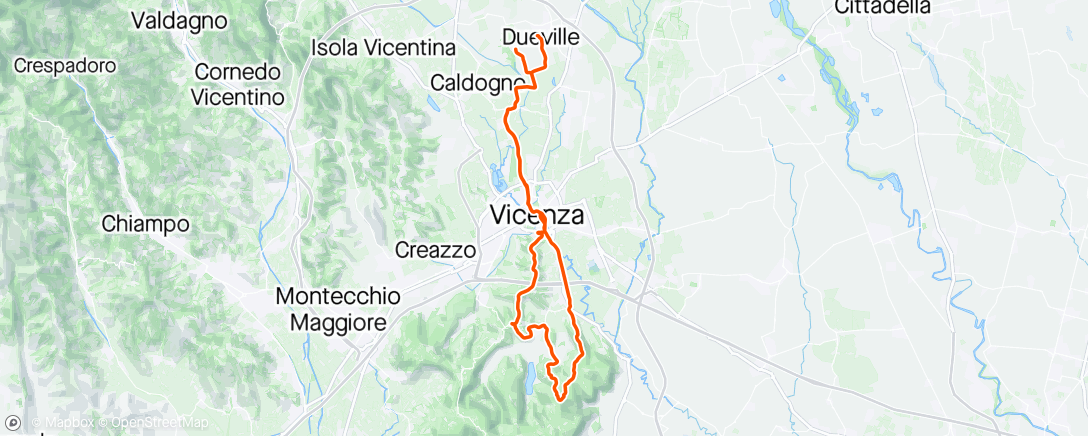 Karte der Aktivität „Villabalzana - Militare”