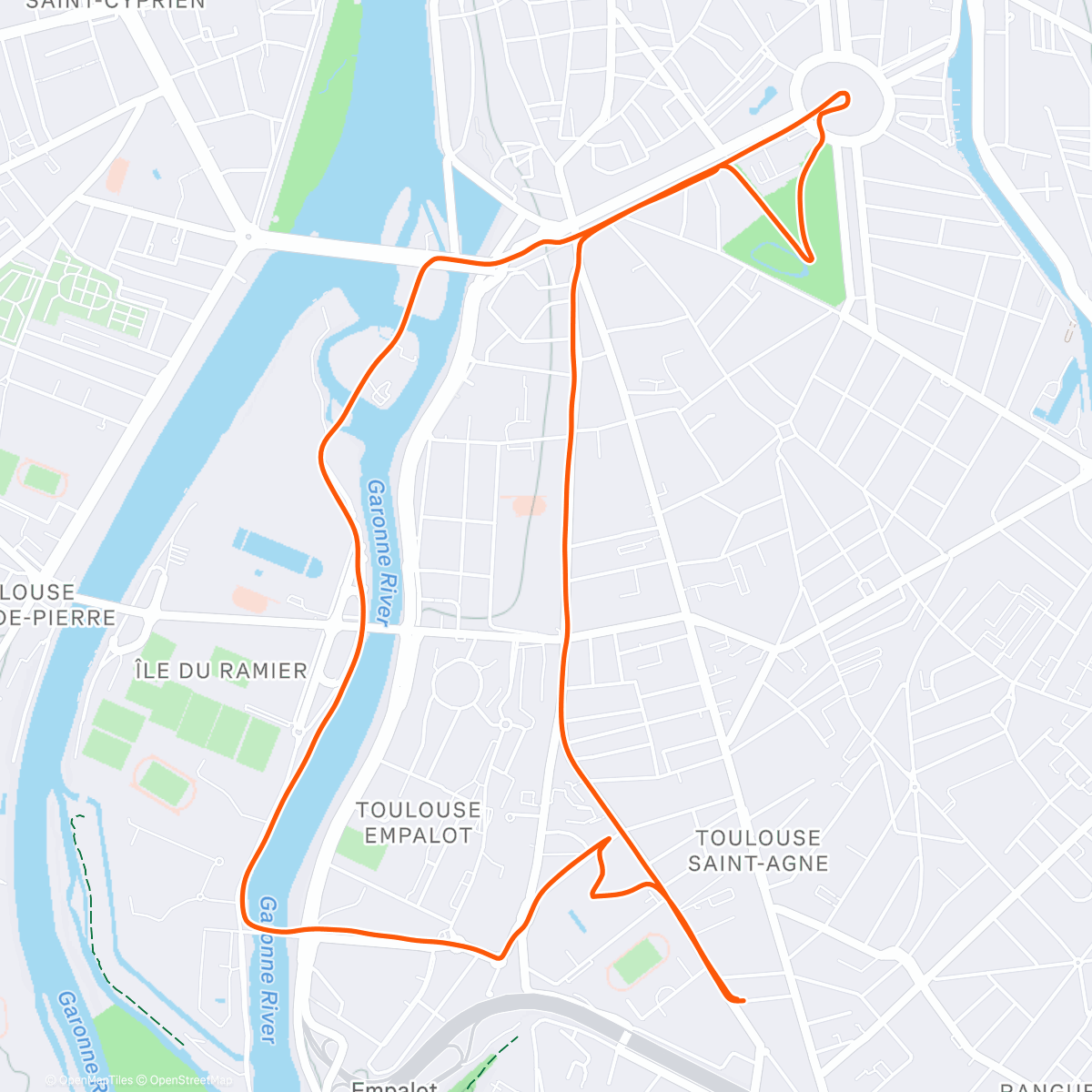 Map of the activity, Footing du lendemain, nothing to loose !