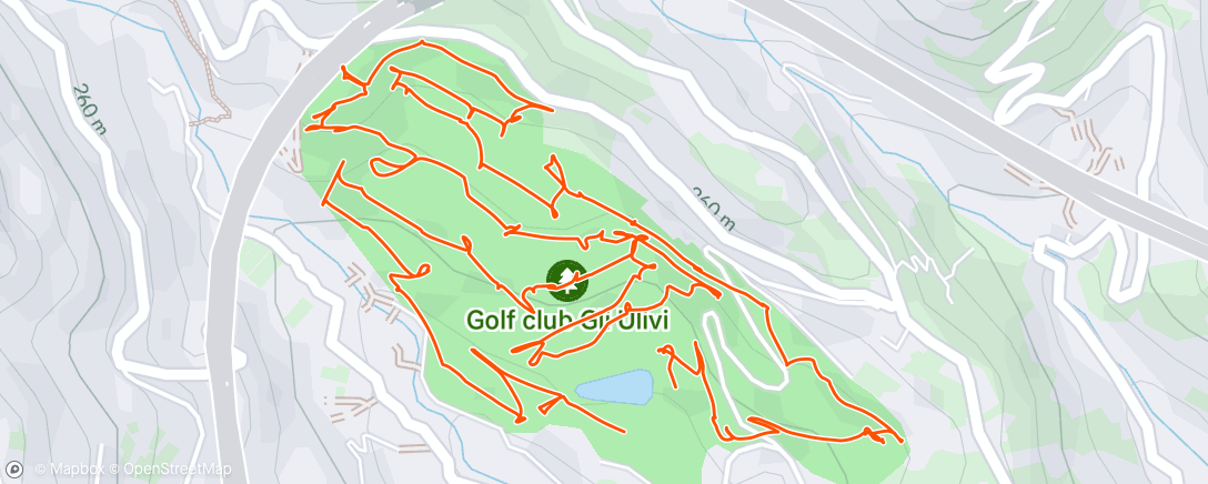 Map of the activity, Morning Golf