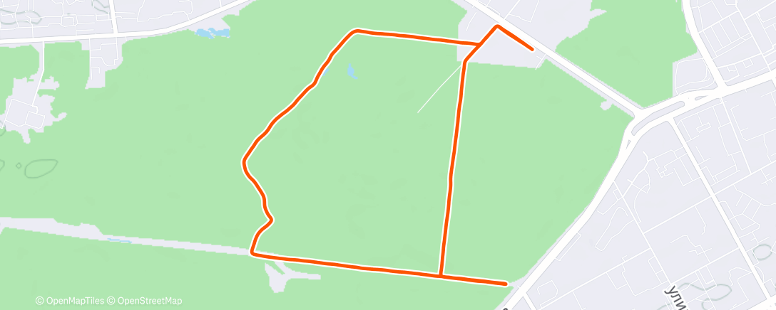 Map of the activity, 5 вёрст