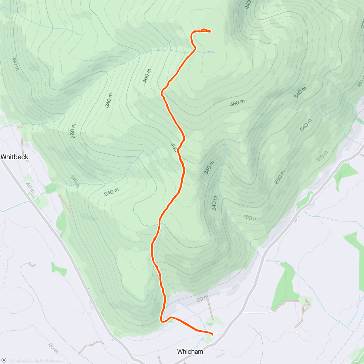 Map of the activity, Black Combe