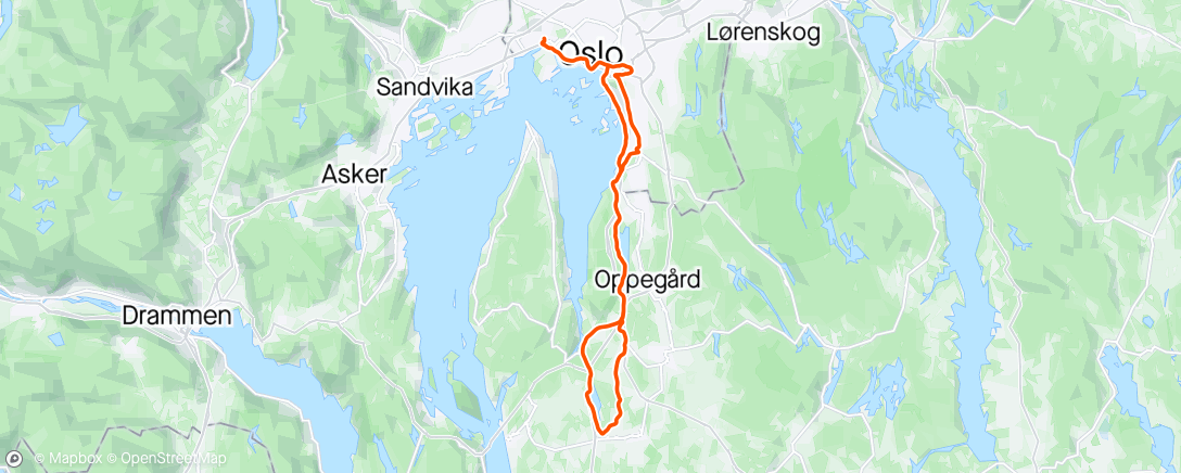 Mapa de la actividad, Runde om Ås