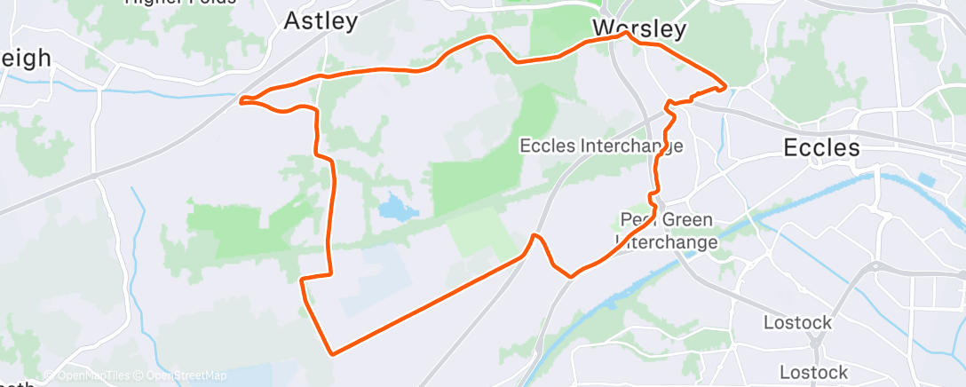 Map of the activity, Lunch Run