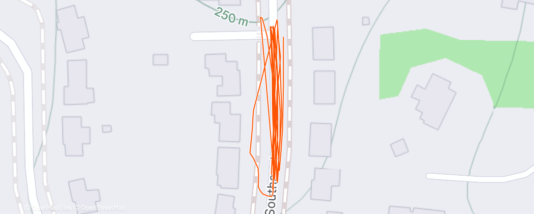 Map of the activity, Post-run Hills