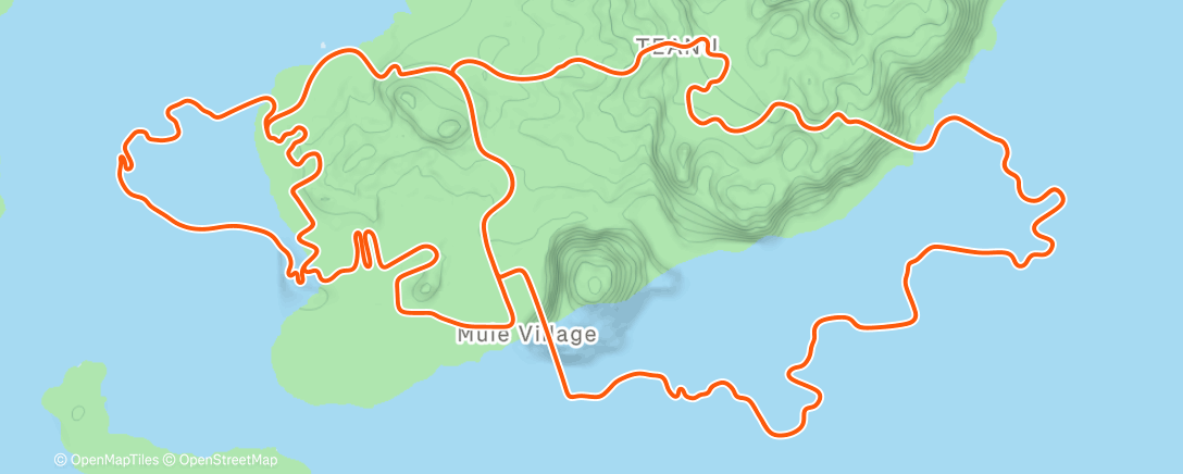 Map of the activity, Zwift - Wytrzymałość tlenowa + wysoki rytm S3 on Triple Flat Loops in Watopia