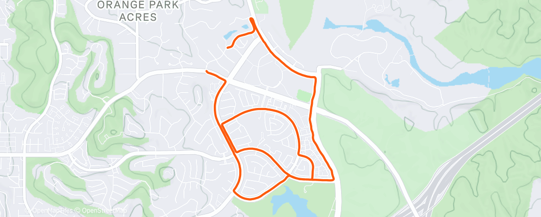 Map of the activity, 3 x 6 mins