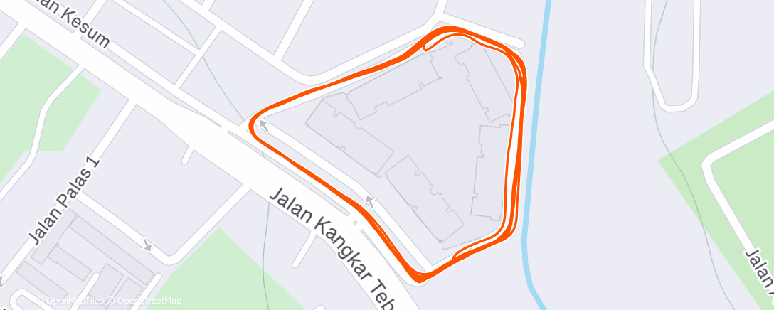 Map of the activity, Night Run