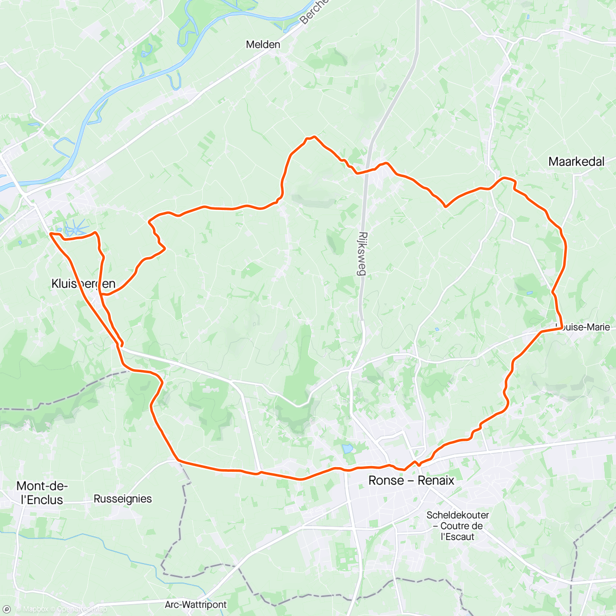 Map of the activity, First try at Belgium cobbles!