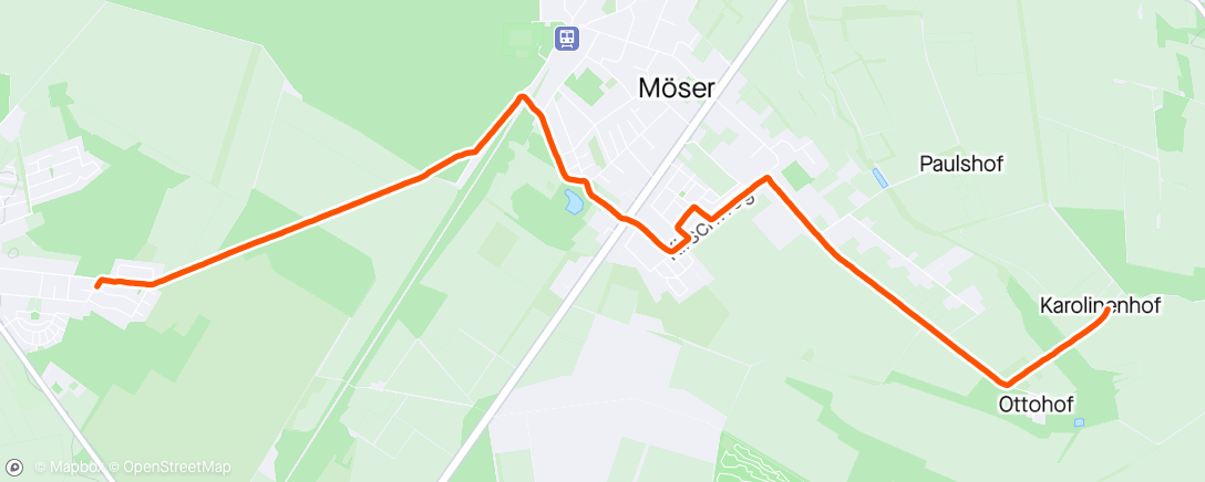Map of the activity, Wanderung am Mittag