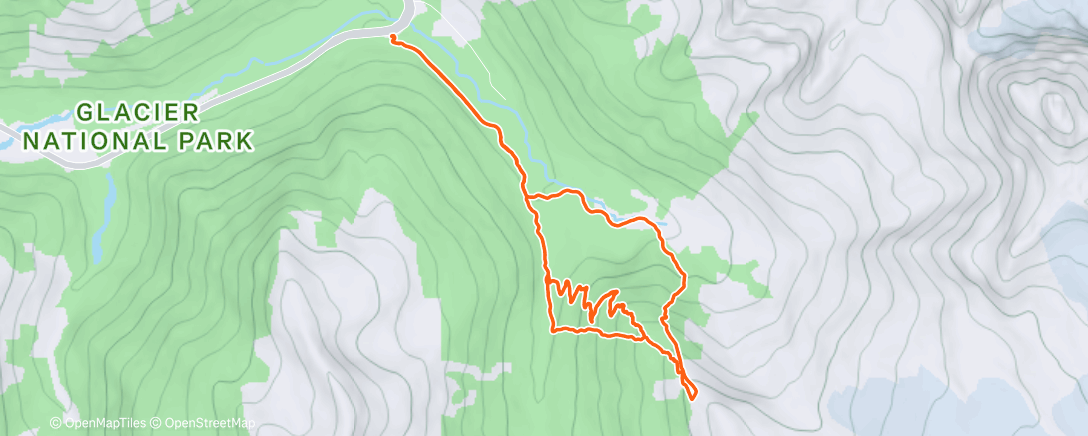 Map of the activity, Morning Backcountry Ski