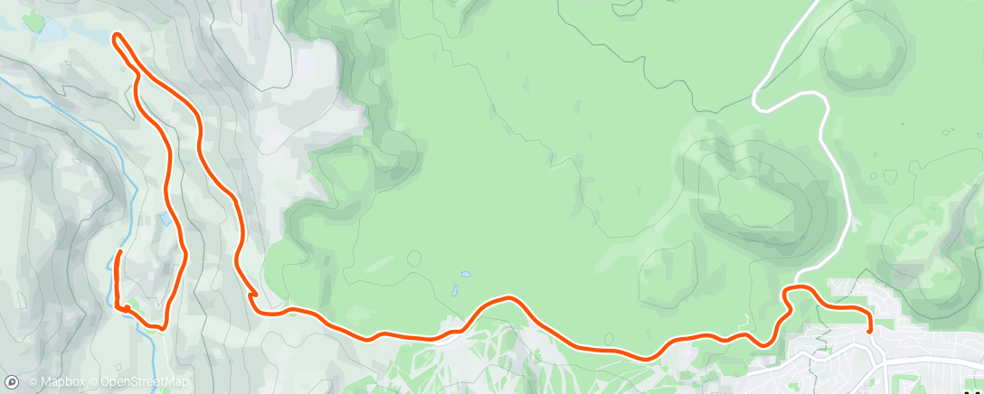 Map of the activity, Night Hike