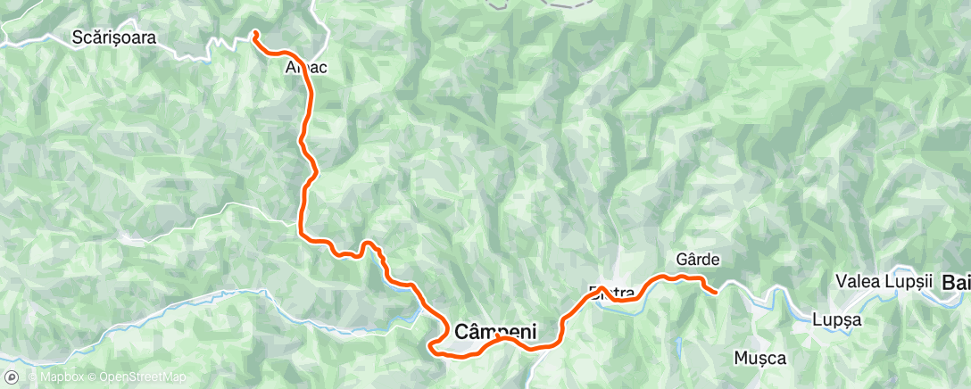 Map of the activity, Afternoon Ride