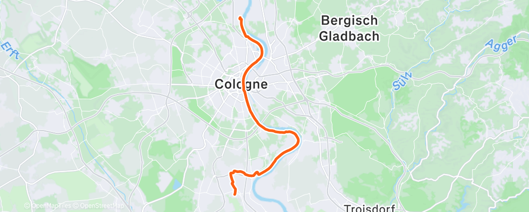 Map of the activity, Fahrt am Morgen