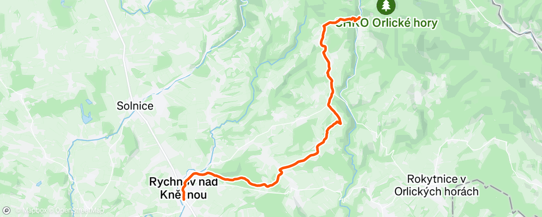 Mapa de la actividad, KAM Silvestr #6 Předat si auto v Rychnově u Kaflandu