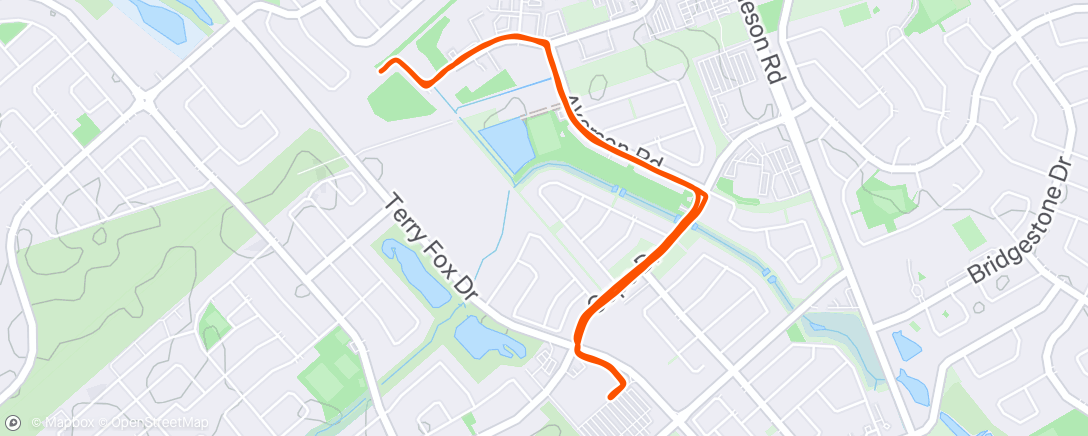 Map of the activity, Afternoon Walk