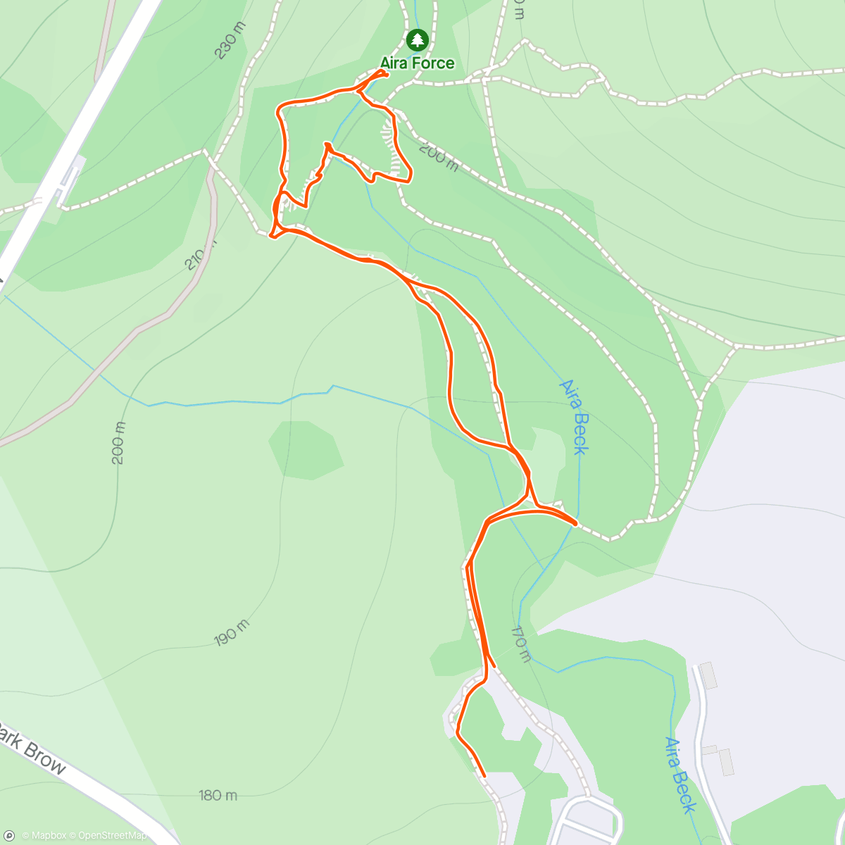 Map of the activity, Aira Force