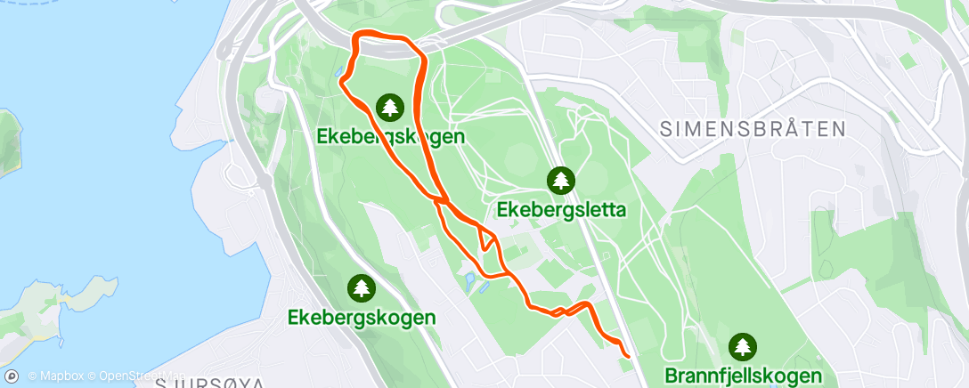 Map of the activity, Oslo | Ekebergparken