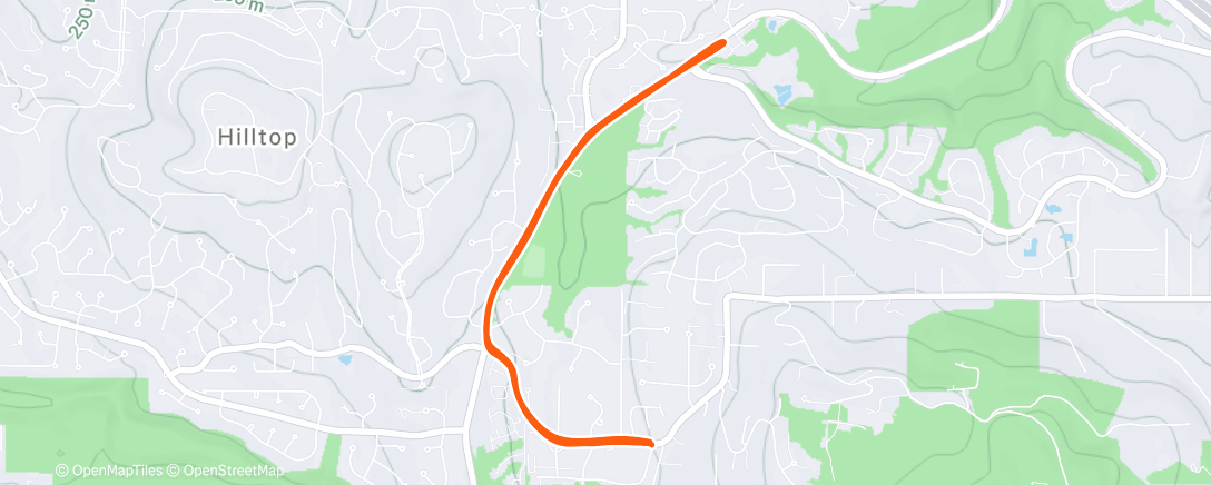 Map of the activity, Evening Ride